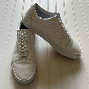 Vans Old Skool White Leather Sneakers